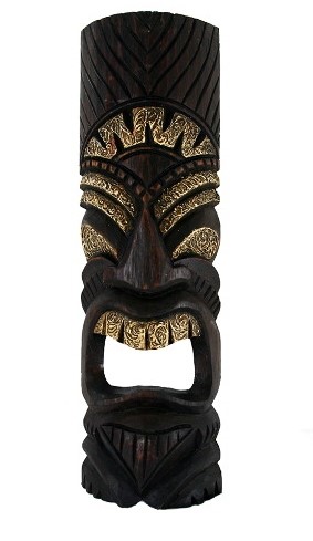 20" Happy Top Teeth Tiki Mask